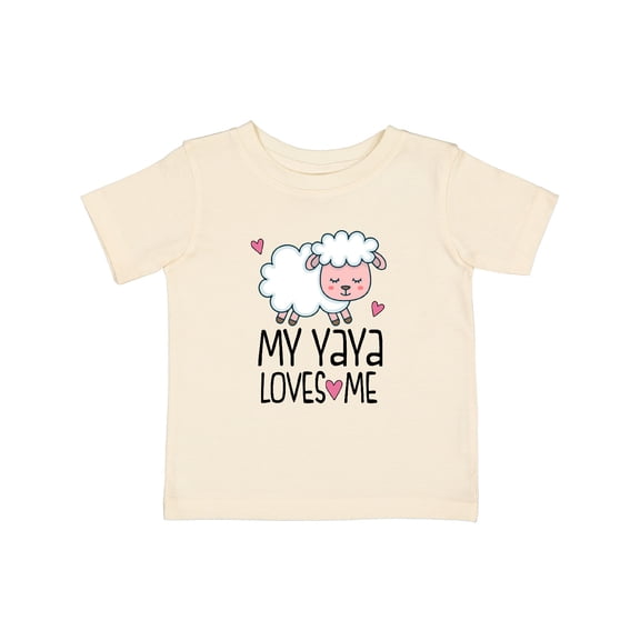Inktastic My Yaya Loves Me Baby Grandchild Lamb Girls Baby T-Shirt