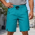 thumbnail image 3 of Bermuda Shorts for Men Summer Casual Lightweight Elastic Waist Straight Leg Loose Athletic Shorts with Zipper Pockets, 3 of 6