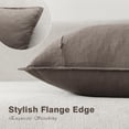 thumbnail image 3 of Juego de fundas de almohada Foindtower Linen, 45 x 45 cm, color café claro, x2, 3 of 7