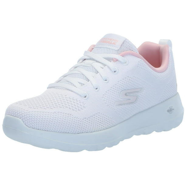 Zapatilla Skechers Go Walk Joy Violet para mujer, blanco/rosa