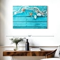 thumbnail image 3 of Elephant Stock Summer Nautical Decor Wall Art - Horizontal Canvas Wall Art - Living Room Wall Decor - Nautical Canvas - Turquoise And Blue Decor - 36" x 24", 3 of 8