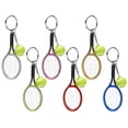 thumbnail image 3 of GLOGLOW Llavero de Raqueta de Tenis, 6 Piezas Mini Tenis y Llavero Colgante de Raqueta Llavero de Personalidad Modelo de simulación Bolsa Decoración Colgante Llavero de recuerdo Spptty Ropa y Accesorios, 3 of 7