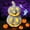 D, variant on Ceramic Glowing Halloween Pumpkin Lantern Desktop Decoration Orange White 1 Count