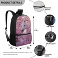 thumbnail image 5 of Pzuqiu Cherry Blossom Horse Girls Backpacks Ages 6-8 8-10 Elementary Students Bookbag Cute School Bags 17 Inch Lightweight Large Capacity Bookpack with Font Pocket, 5 of 6