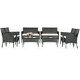 thumbnail image 2 of Gymax 8PCS Rattan Patio Conversation Set Outdoor Furniture Set Garden w/ Cushion, 2 of 10