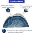 thumbnail image 3 of Agate Bookend, Geode Agate Bookend, Decorative Home Accessory, Crystal Bookend, Natural Stone Bookend, 3-5 lbs, 3 of 7