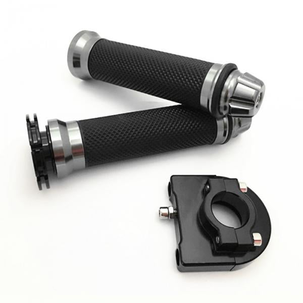 Manillar de goma Universal de 7/8 pulgadas (22mm) empuñadura de mano/extremo de barra para motocicleta, Titanio Cola manejar accesorios de la barra