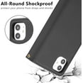 thumbnail image 4 of Case for iPhone 11 6.1 inch, Glossy PU Leather 9 Card Slots Magnetic Closure Detachable Wrist Strap Zipper Wallet Shockproof Removable Back Cover Case - Black, 4 of 8