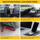 thumbnail image 5 of Automobile Door Pedal, Automobile Door Pedal Toe Nail U Car Door Latch Hook Pedal Pedal, With Auxiliary Pedal With Safety Hammer (16cm, Silver), 5 of 5