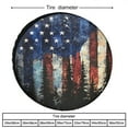 thumbnail image 2 of Oil Painting American Flag with Forest Spare Tire Cover Memorial Day Independence Day Wheel Protectors Tyre Covers Weatherproof Wheel Covers Fit for SUV Truck Travel Trailer 14 Inch, 2 of 8