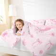 thumbnail image 3 of Erosebridal Letter Monogrammed S Pink Bow Twin Bedding Sets 7-Piece,Floral Cherry Blossoms Bedding Comforter Set,Pink Reversible,Breathable Home Decor, 3 of 6