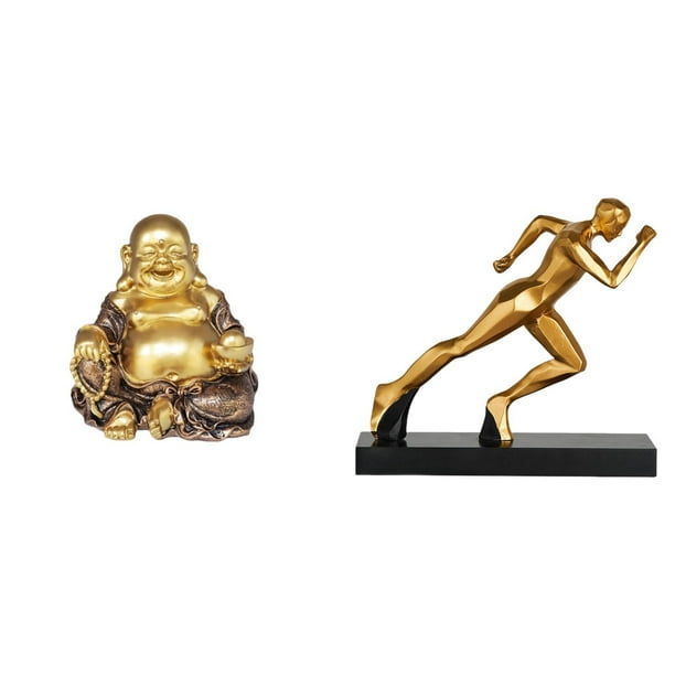 Estatua de Buda,Figuras de estatuas de Buda Bodhisattva de meditación,Estatua del corredor,Estatua de corredor Escultura de arte abstracto Figura,Estatua de personaje para centro de mesa