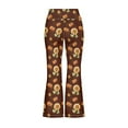 thumbnail image 5 of DISNIMO Brown Sunflower Kids Yoga Pants Ages 13-14 Girls Dance Athletic Pants High Waisted Bell Bottoms for Dance Workout Kids Flare Leggings for Girls kids Flare Leggings, 5 of 7
