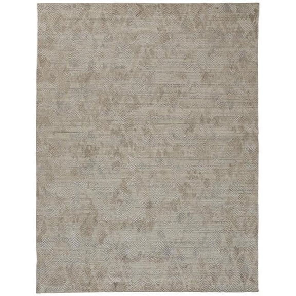 HomeRoots 513578 12 x 15 ft. Gray & Taupe Abstract Hand Woven Rectangle Area Rug