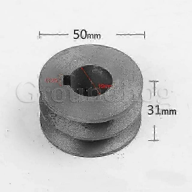 Motor pulley for industrial use, cast iron V-belt type A, 50mm-100mm