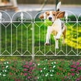 thumbnail image 3 of Amagabeli 5 Panels Decorative Garden Fence 10ft(L) x24in(H) Outdoor Fencing Folding Landscape Fencing Patio Flower Bed Border Edge Section Fences Animal Barrier White, 3 of 3