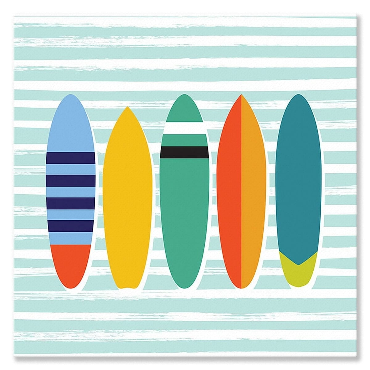 Surfboards By Ampersand Design Studio Canvas Wall Art 14 X 14 Walmart Com
