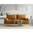 thumbnail image 5 of Enor Furniture Newport 70" Upholstered Modern Velvet Sofa in Brown, 5 of 8