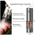 thumbnail image 7 of 2-piece electric salt and pepper grinder set - featuring a rechargeable base, adjustable grind size, one-hand operation, and LED light - ideal for holiday gifting and festive cooking, 7 of 7