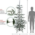 thumbnail image 6 of Northlight Real Touch™️ Slim Flocked Nordmann Fir Artificial Christmas Tree - Unlit - 7.5', 6 of 9