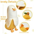 thumbnail image 4 of Relax love Lindo Juguete de Peluche Banana Duck Dibujos Animados Animales de Peluche Pato Suave Piel Esponjosa Plátano Patito Abrazando Cojín Acogedor Pato Throw Pillows para Decoración de la Sala de Estar Del Hogar Regalo para Niños, Blanco 50 Cm, 4 of 10