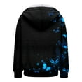 thumbnail image 4 of zaveiop Zipper Hoodies for Women Graphic Zip up Hoodie Long Sleeve Sweatshirts Floral Y2k Jackets Fall Outfits with Pockets (Z1-Black, M), 4 of 7