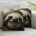 thumbnail image 3 of ONETECH Decorative Throw Pillow Covers Pillow Covers for Sofa Cute Sloth Couch Throw Pillow Cases Soft Plush Cushion Case Square Cushion Cover for Living Room, 3 of 5