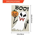 thumbnail image 3 of Halloween Garden Flags 12x18 Double Sided Boo Ghost Fall Garden Flag Welcome Halloween Yard Flag Decorations Outdoor Indoor for Farmhouse Porch, 3 of 6
