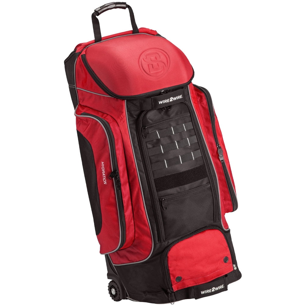 Wire2wire Tournament Catcher's Wheeled Bag Red/Black /RedBlack