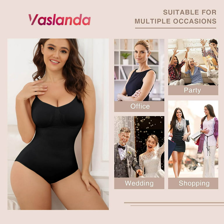 Vaslanda Butt Lifter Bodysuit Body Shaper for Women Tummy Control Shapewear  Girdle Slimmer 