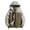 Gray Mens Jacket, variant on Mens Down Jackets Fashion Color Block Ski Coat Winter Warm Jacket Thicken Waterproof Stand Collar Puffy Coat Black,XXXL