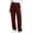 *Wine, variant on ClodeEU Women's Corduroy Elastic Waist Straight Leg Pants ,Casual Loose Trousers with Pockets ,Women's Plus L