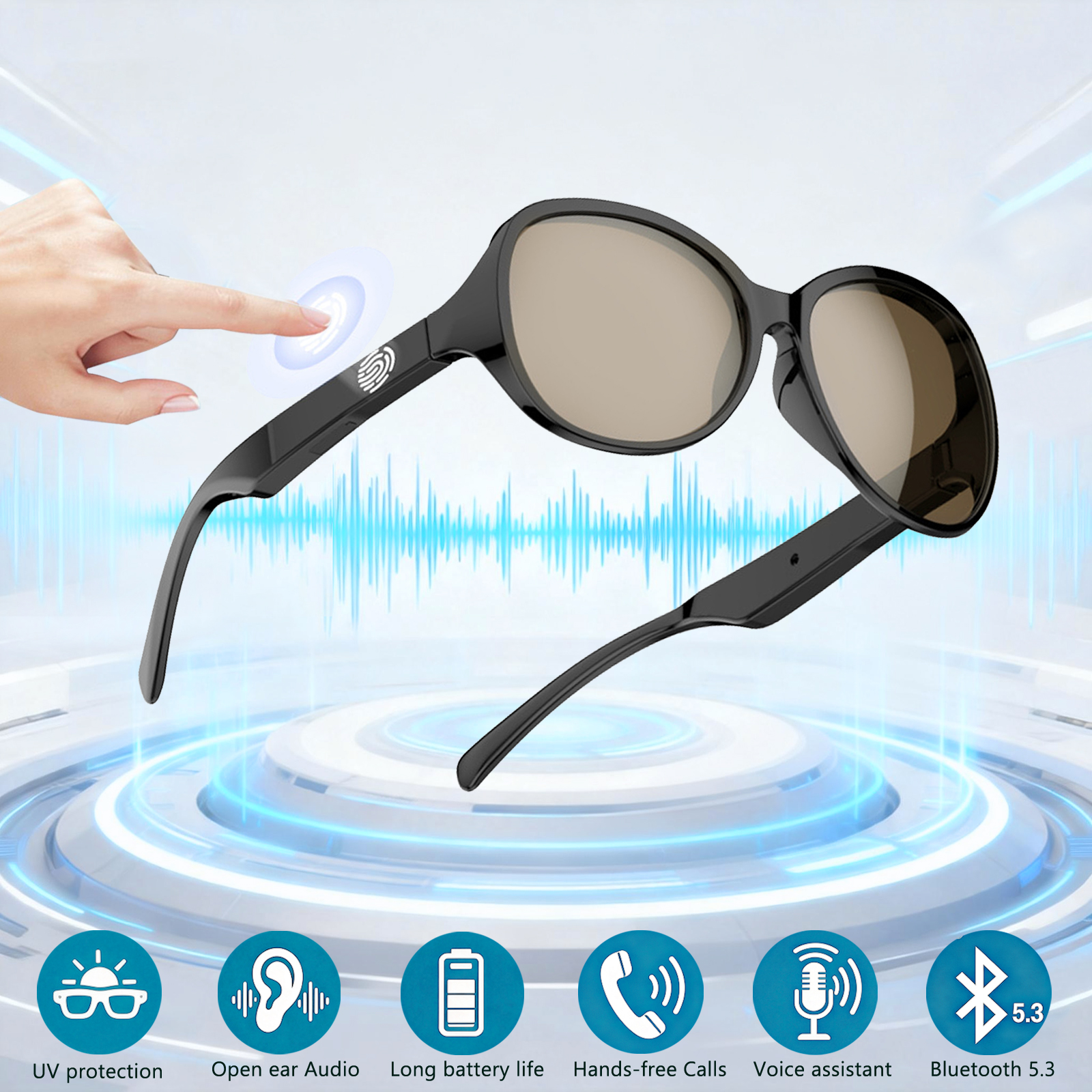 E13 Smart Glasses Wireless Bluetoothcompatible 5.0 Sunglasses