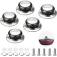 thumbnail image 1 of Heat Resistant Bakelite Kitchen Pot Lid Handle, Replacement Holding Handle Knobs, Sturdy and Durable, Easy to Install, Universal Fit for Various Kitchen Utensil Lids (5 Pieces), 1 of 5