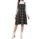 thumbnail image 1 of Vestido de tirantes para mujer INSPIRE CHIC, vestido midi de cuadros retro con escote cuadrado en A, color azul marino y verde, 1 of 6