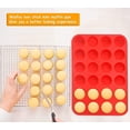 thumbnail image 3 of Artrylin 24 Cups Mini Cupcake Pan,Mini Silicone Muffin Pan,BPA Free and Dishwasher Safe,Non-stick Silicone Baking Pan,Great for Making Muffin Cakes,Tart,Bread, 3 of 9