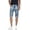 Bleach - 90086, variant on Men's Denim Shorts Frayed Hem Slim Look Stretch Jean Short for Men