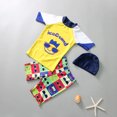 thumbnail image 1 of Children's 3-piece Swimming Cap Short Swimsuit Swimming, 1 of 7