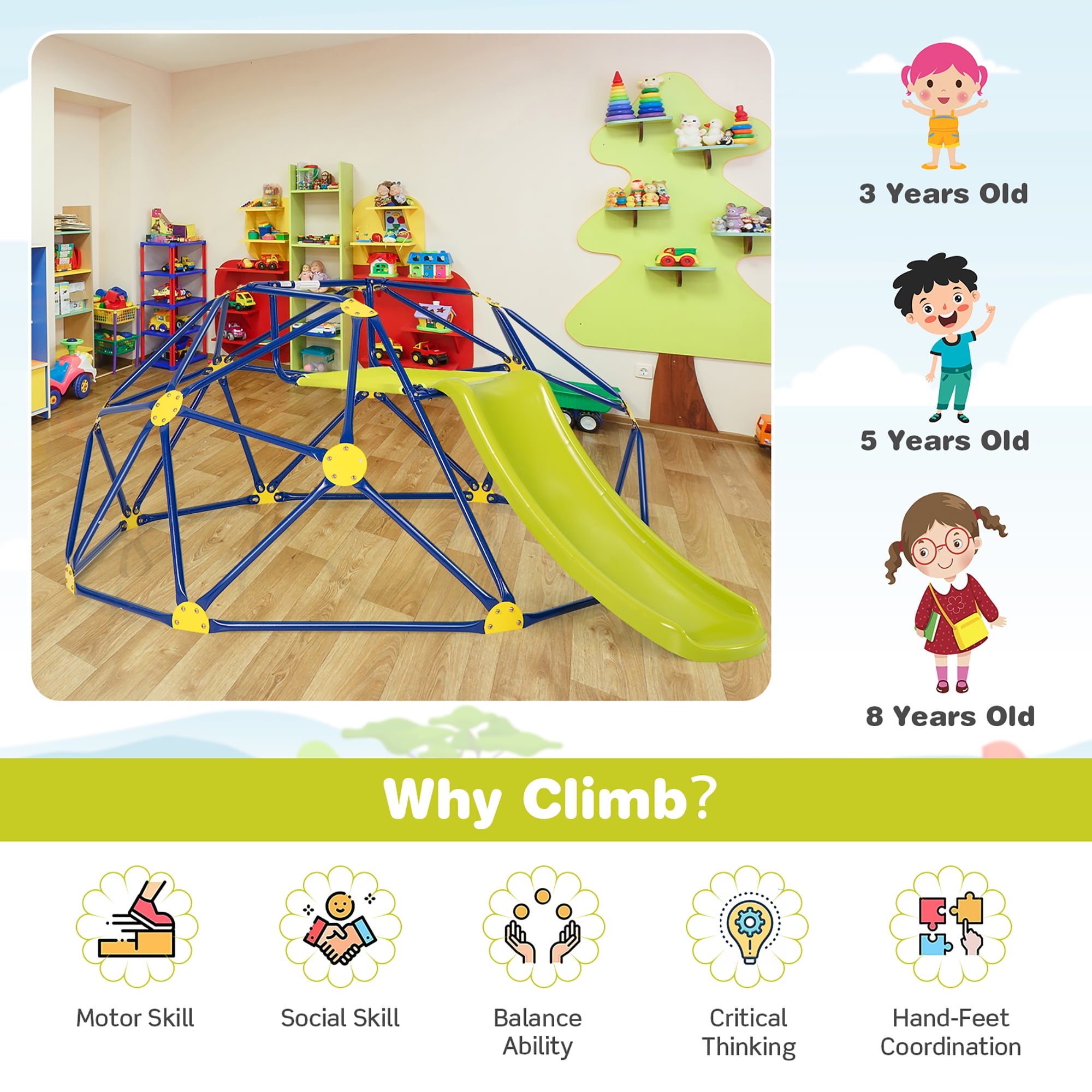 Climbing frames for 8 year olds hotsell