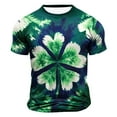 thumbnail image 3 of ZRGHAOYLQ St Patricks Days Shirts Trendy Shamrock Graphic Tees Plus Size Short Sleeve Tshirts Mens Trendy Crewneck Tee Summer Tops Loose Fit Workout T Shirts, 3 of 4