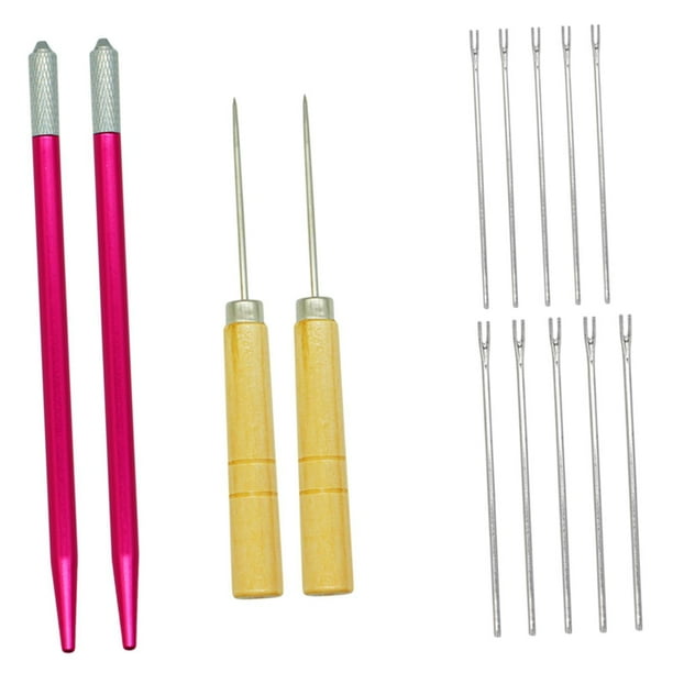 Aguja para enraizar el cabello de muñecas, accesorios para peinar el cabello, kit para hacer cabello de muñecas con 5x0.6mm5x0.8mmAguja