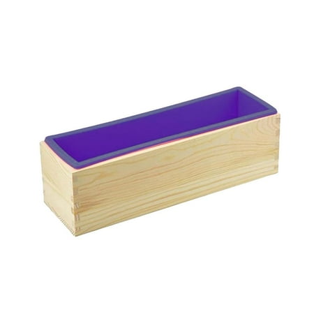 

1200ML Rectangular Toast Mold Silicone Cake Mold Silicone Soap Mold with Wooden Box Baking Tools