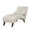 Beige, variant on S-HOME Upholstered Curved Chaise Lounge Chair in Tech Fabric with Supportive Bolster Pillow, 400 lbs Capacity for Living Room and Bedroom Use, Beige