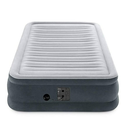 Intex Dura Beam Plus Series 13" Mid Rise Airbed with Built In Electric Pump, Twin
