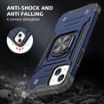 thumbnail image 7 of for Apple iPhone 14 Case with Metal Kickstand, Slim Fit Durable Military Grade Dual Layer Shockproof Protective Cover Case for iPhone 14 Blue, 7 of 7