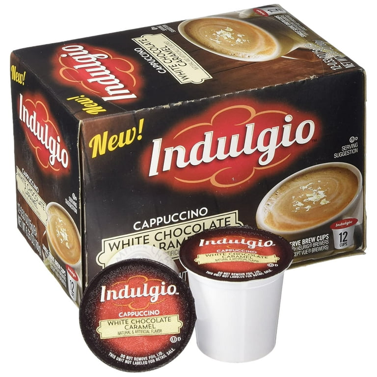 Indulgio Cappuccino, White Chocolate Caramel, 12-Count Single