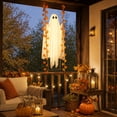 thumbnail image 4 of 2026 Hanging Swinging Ghost Halloween Decor, Maple Leaf Vine with Remote String Lights, Spooky Cute Decoration for Outdoor Yard Porch Tree (S Lighted Ghost), 4 of 8
