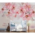 thumbnail image 4 of GK Wall Design  Boho Floral Cherry Blossom Pink Flower Bouquet Removable Wallpaper H:75"  x W:112", 4 of 5