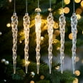 thumbnail image 3 of 6INCH Clear Icicle Christmas Tree Ornaments-6PCS Icicles Ornament Set Christmas Crystal Icicles Drop Ornaments For Christmas Wedding Winter Holiday, 3 of 5