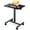 Black, variant on CONCETTA Mobile Small Stading Desk, Portable Rolling Laptop PC Table with Lockable Wheels, Adjustable Height, 19 Inch, Black